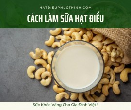 Hạt Điều Rang Làm Sữa Được Không, Cách Làm Sữa Hạt Điều ?